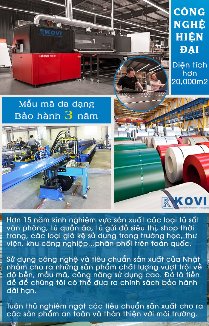 Nhà máy sản xuất tủ sắt văn phòng KOVI